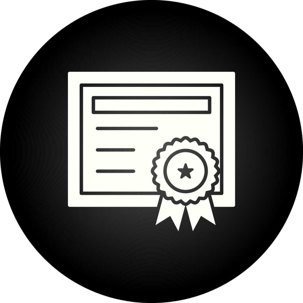 icono de vector de certificado