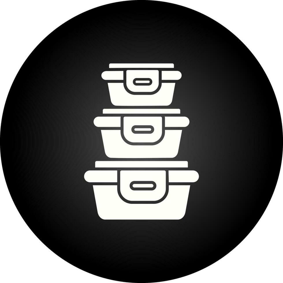 Plastic Food Container Vector Icon