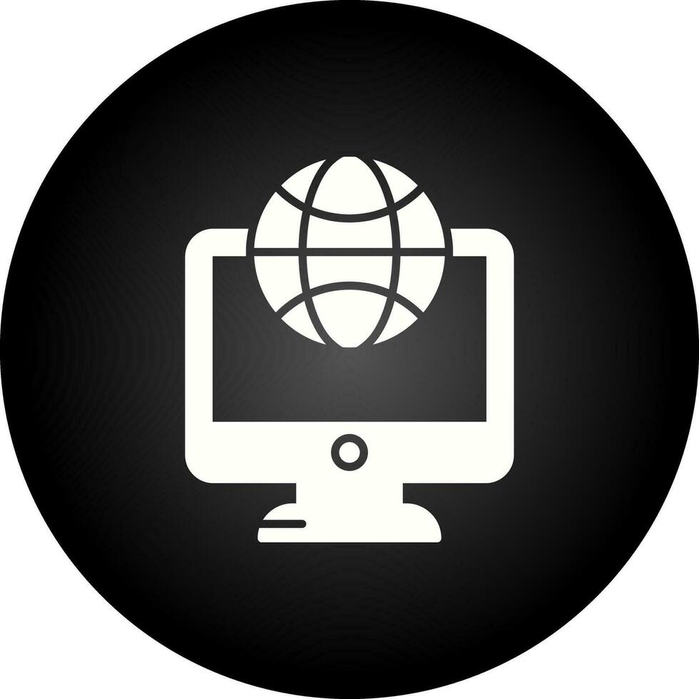 icono de vector de globo lcd