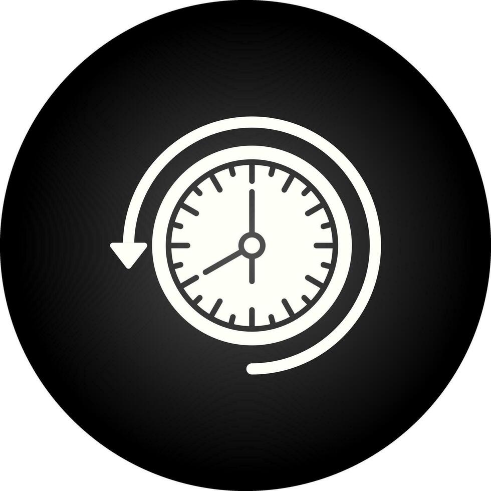 icono de vector de tiempo pasado