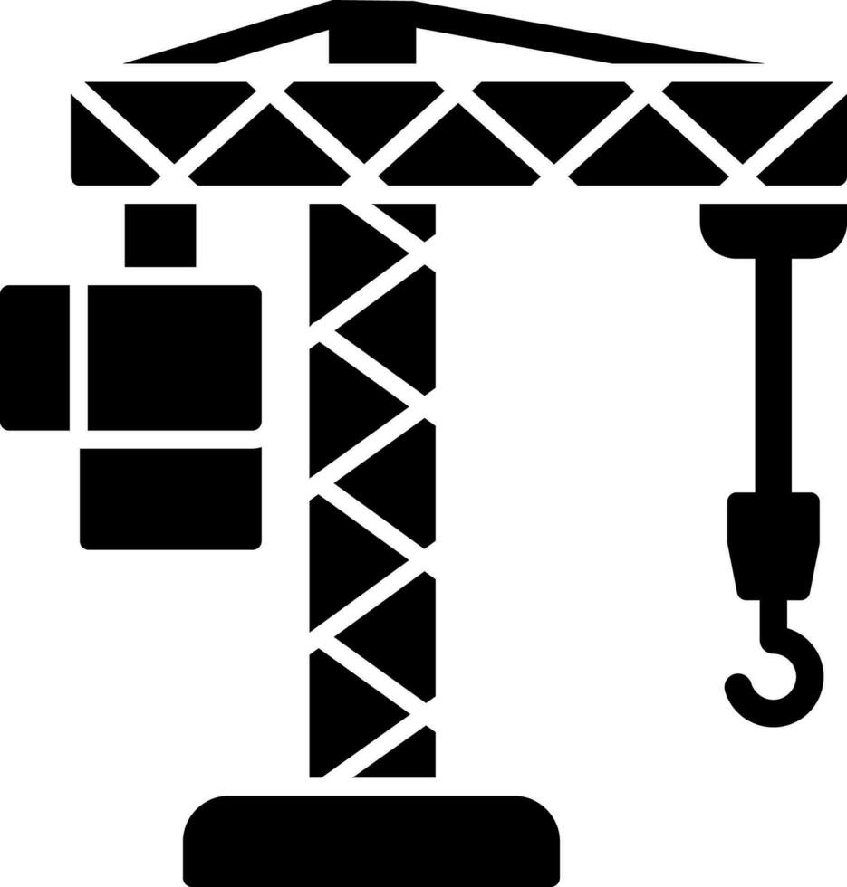 Crane Lifting Vector Icon