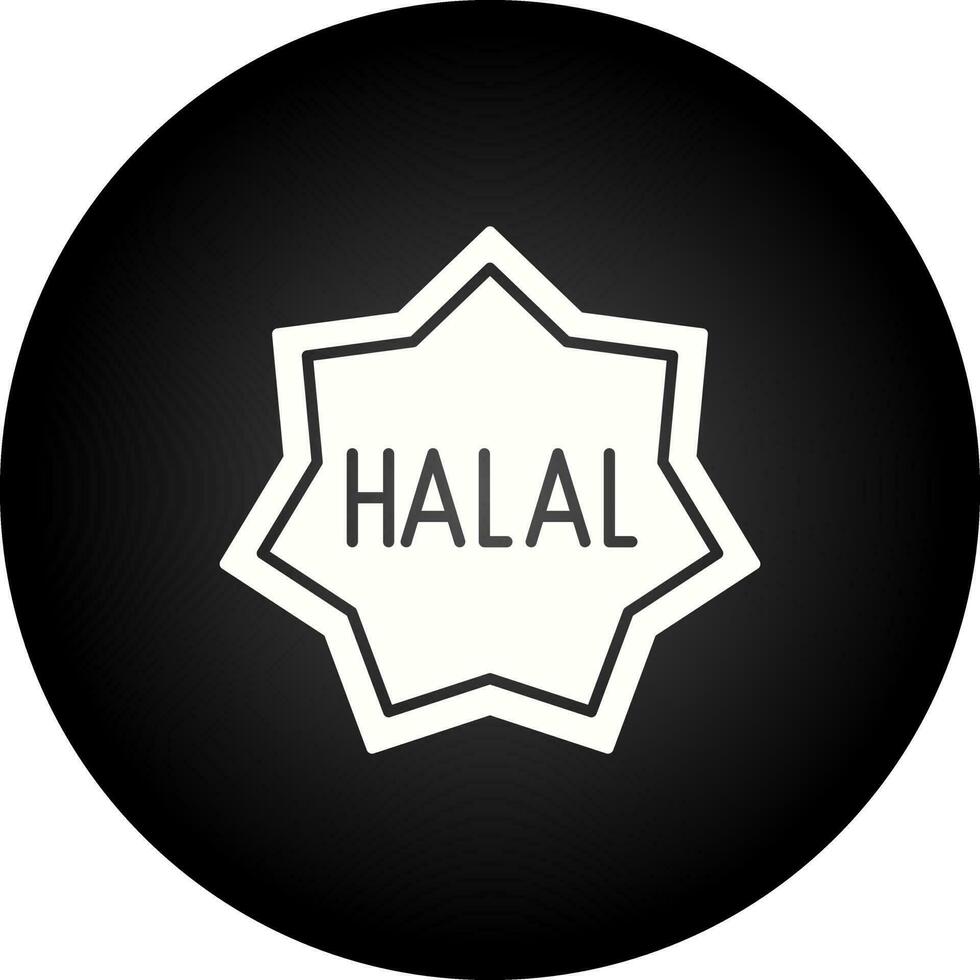 icono de vector halal