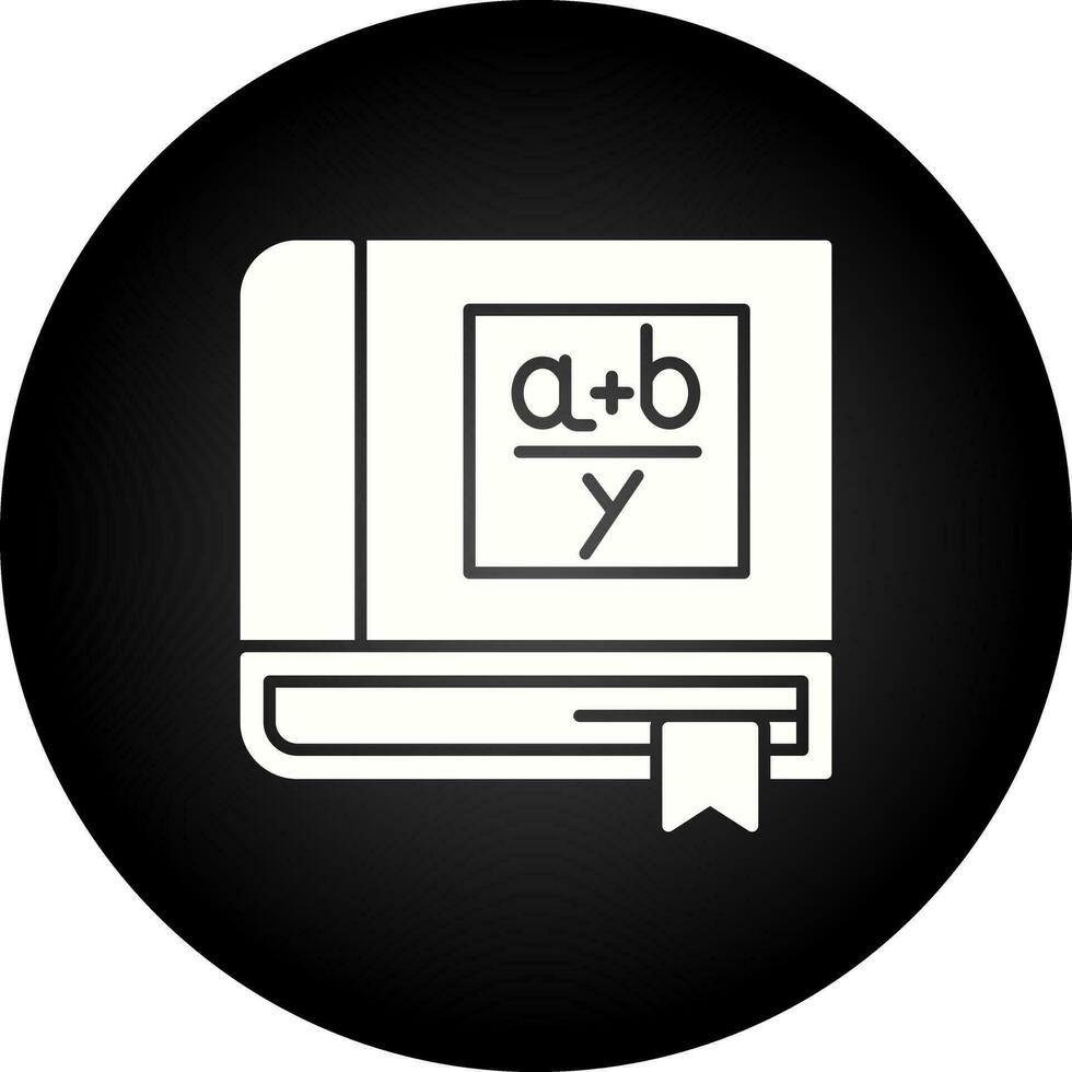 icono de vector de libro de álgebra