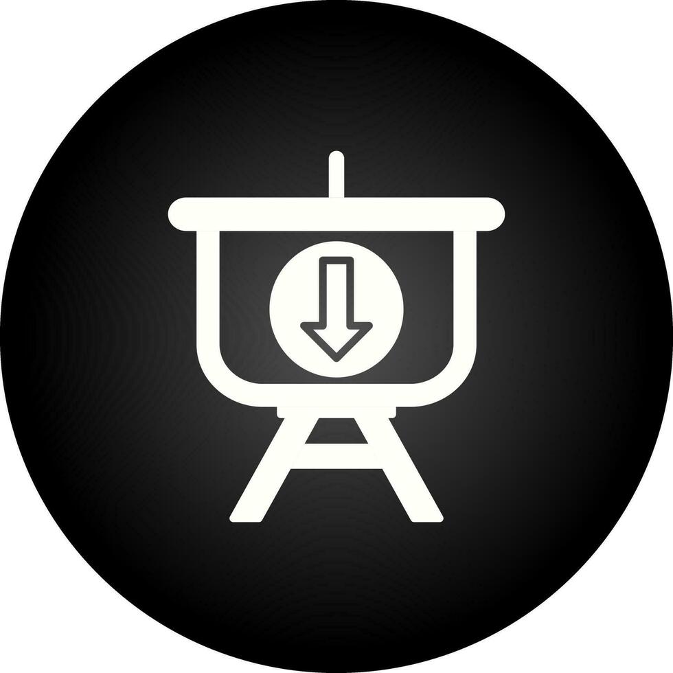 Downloading Presentation Vector Icon