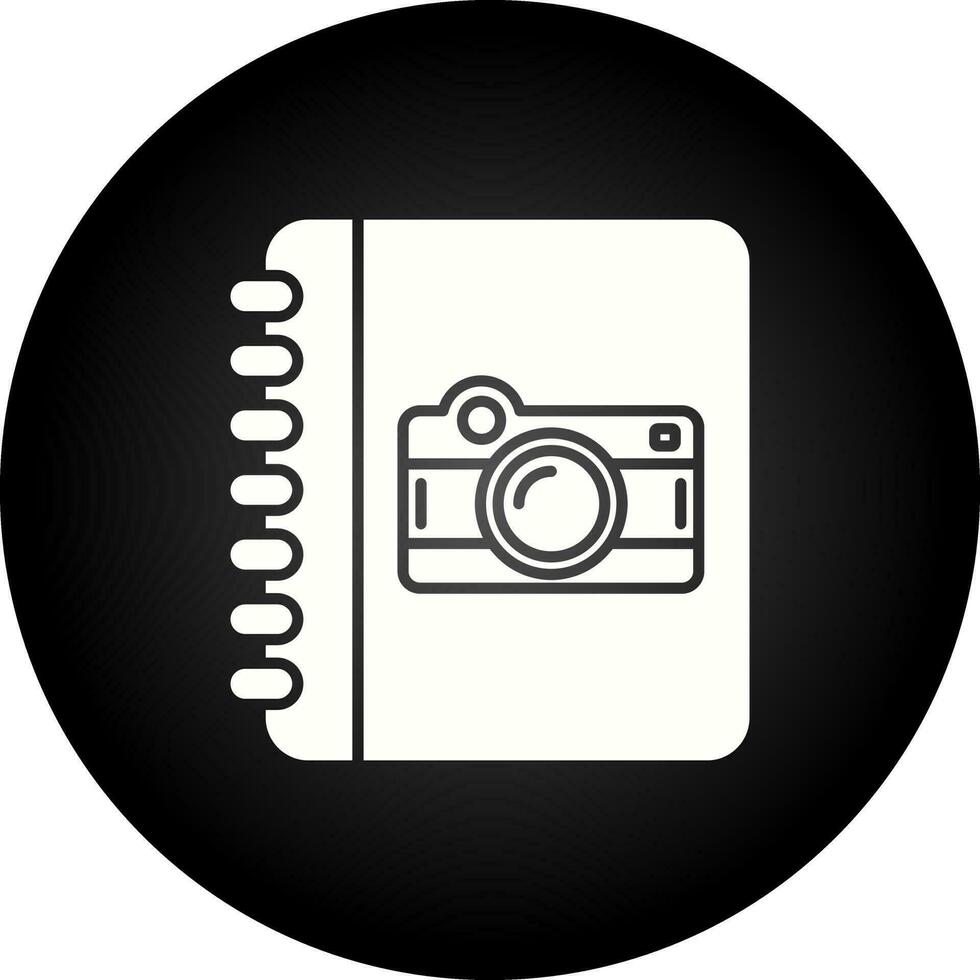 icono de vector de álbum de fotos