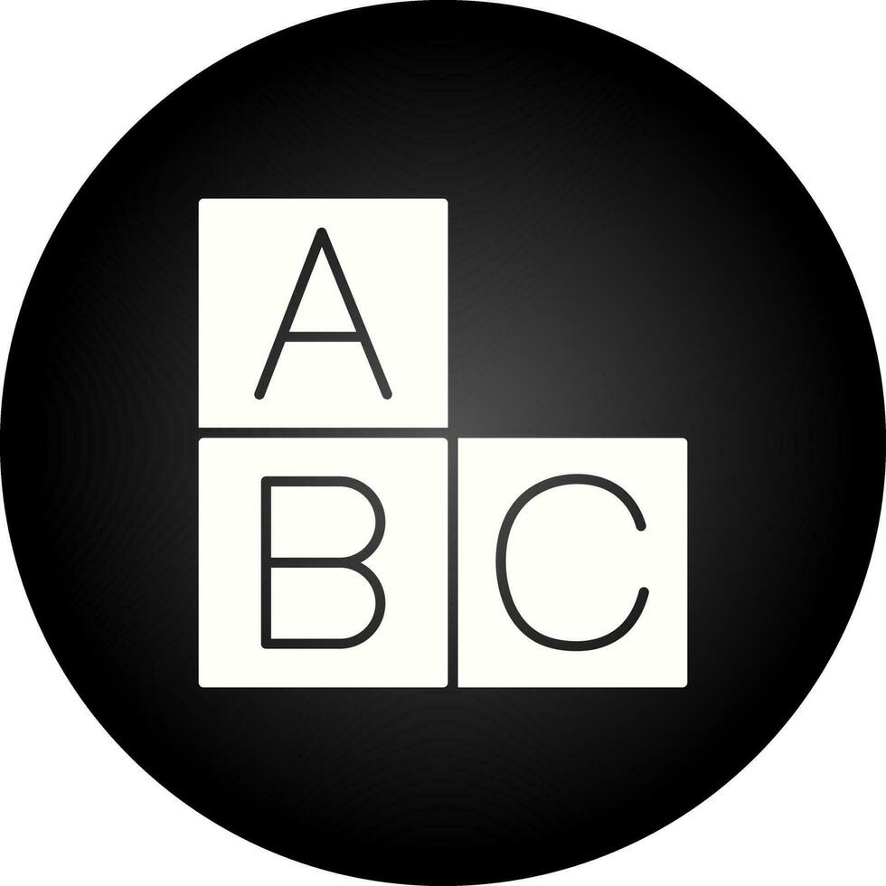 icono de vector abc