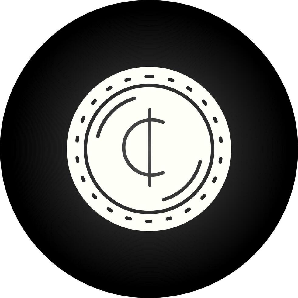 icono de vector de moneda cedis