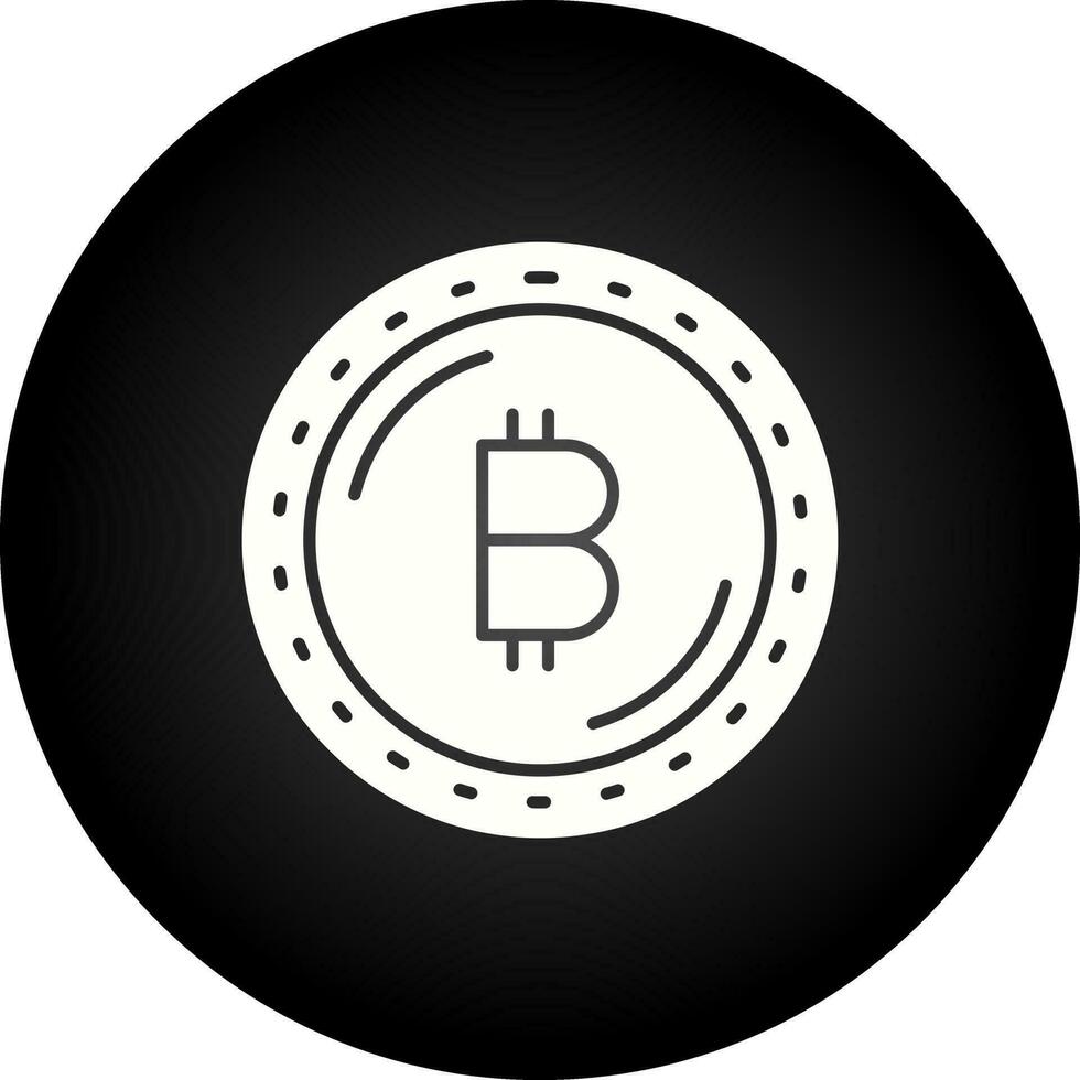 icono de vector de moneda bitcoin