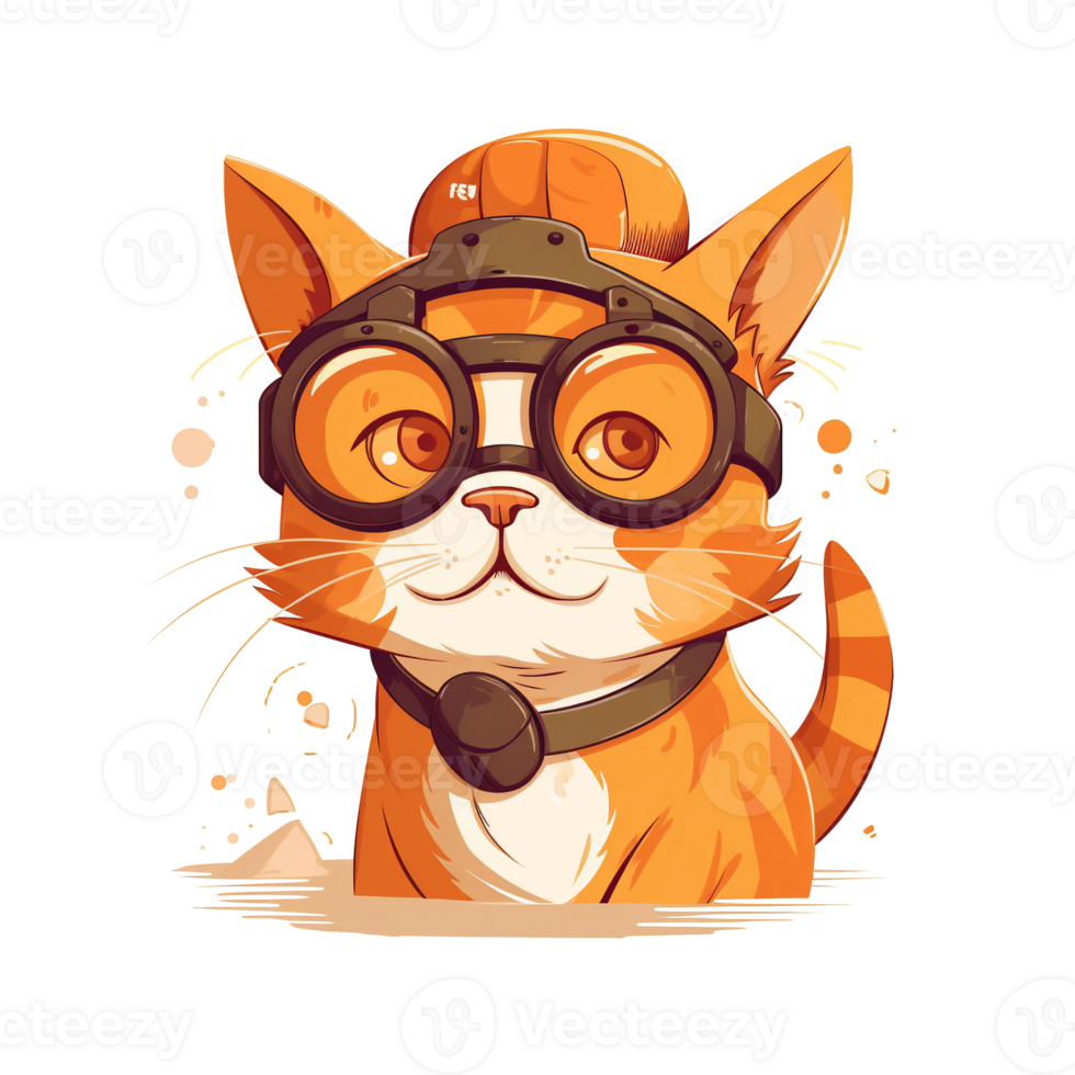 Illustration 2D sticker character design ai generate png