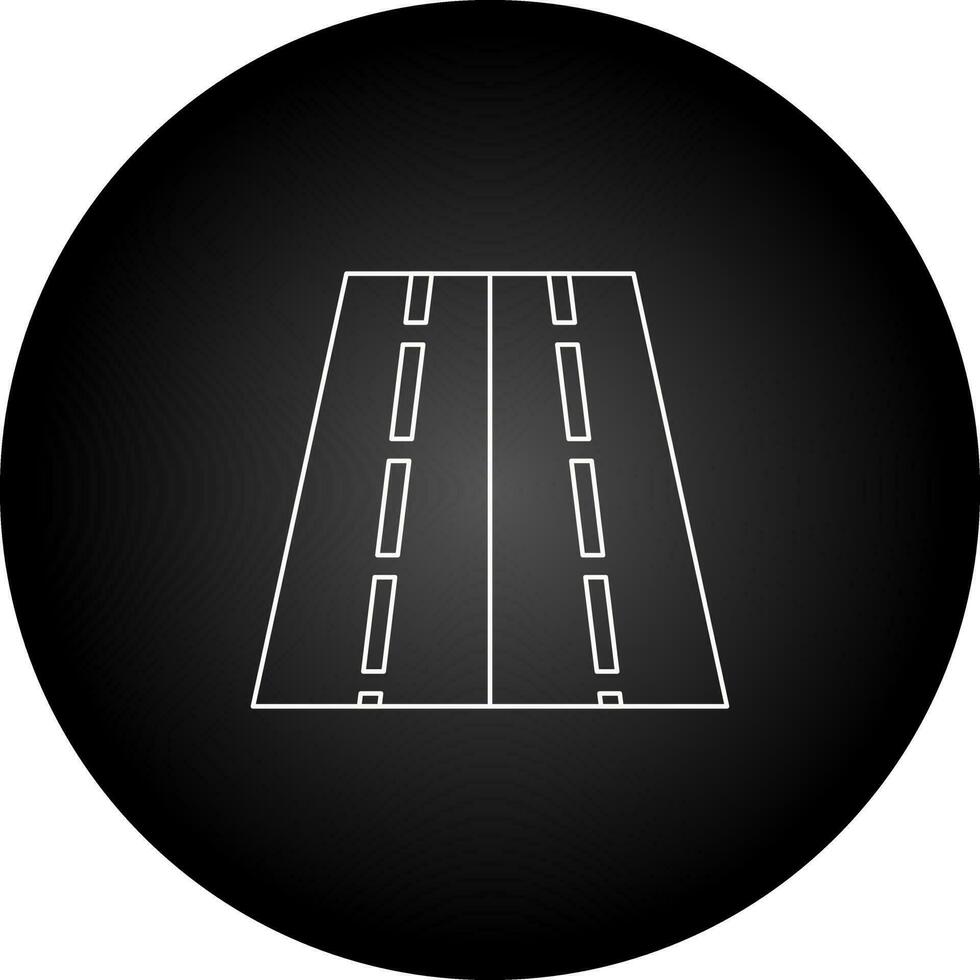 icono de vector de carretera de dos vías