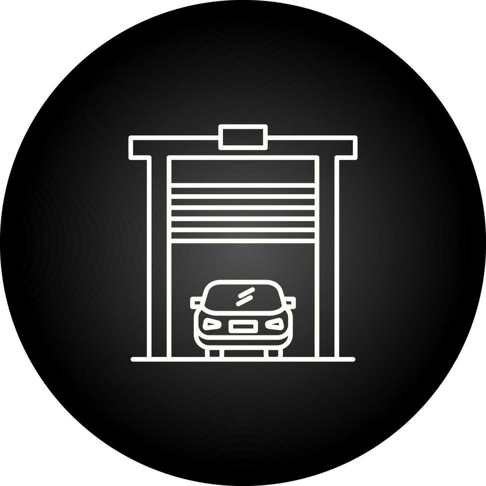 Car in garage Vector Icon