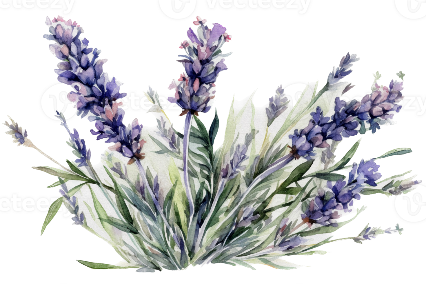 Flower with leaf watercolor AI Generate png
