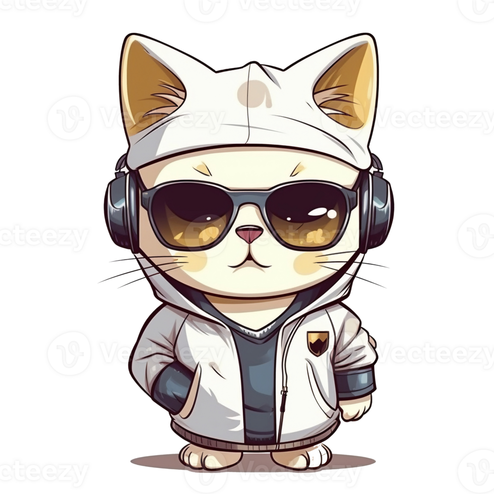 Illustration 2D sticker character design ai generate png