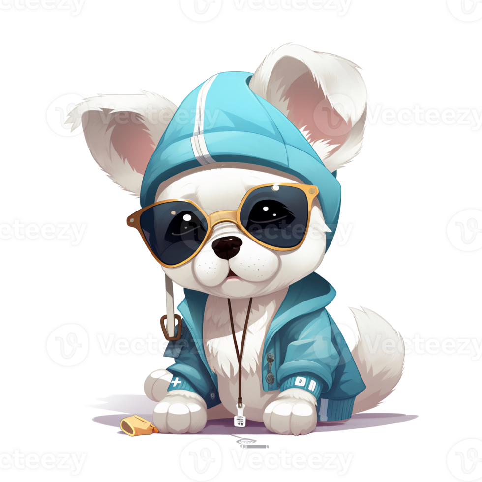 Illustration 2D sticker character design ai generate png