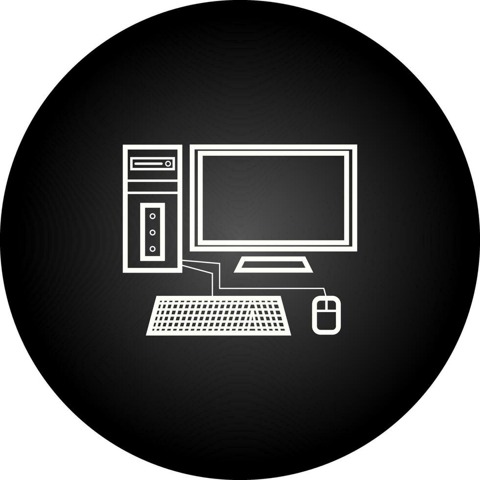 icono de vector de computadora