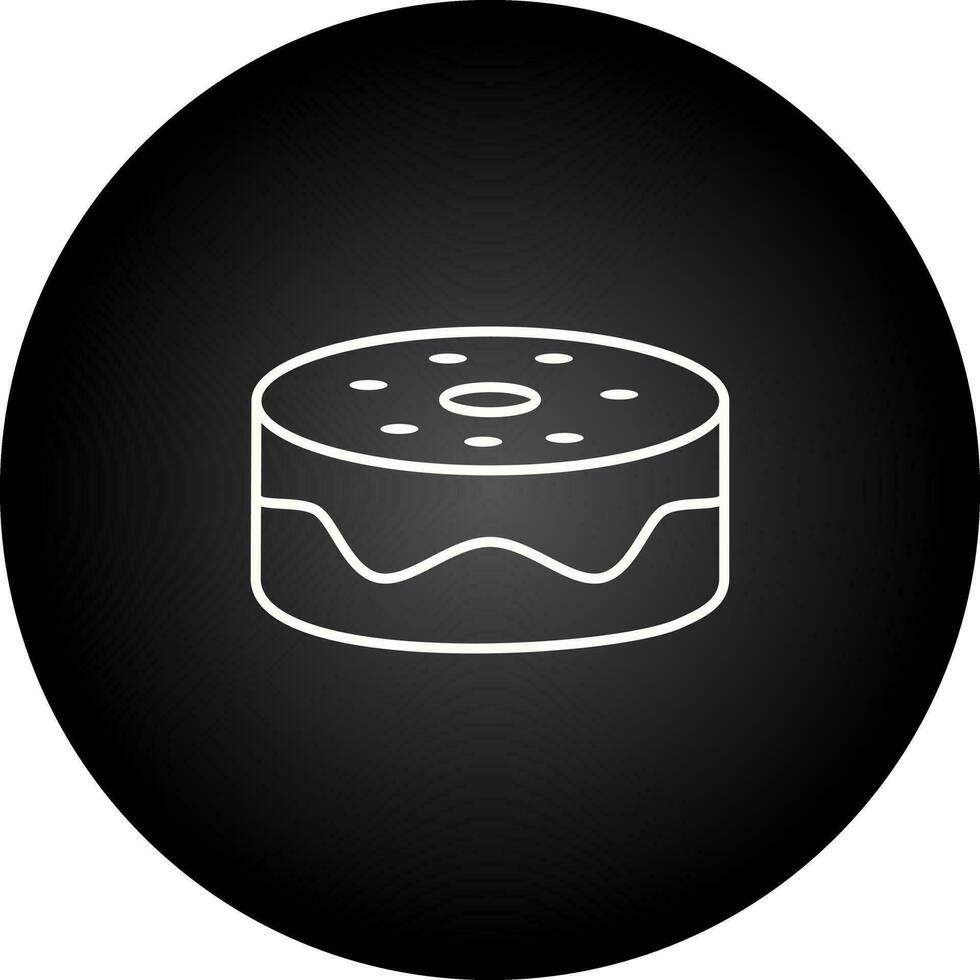 Chocolate fudge cake Vector Icon