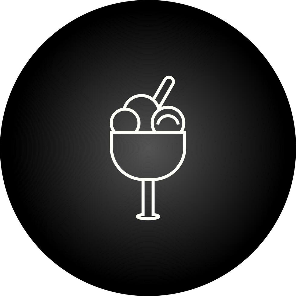 icono de vector de copa de helado