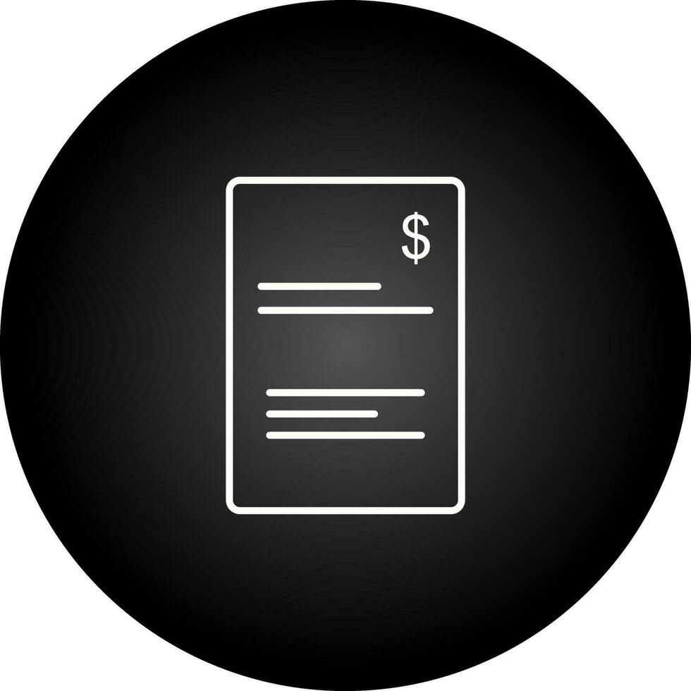 BIlling Vector Icon