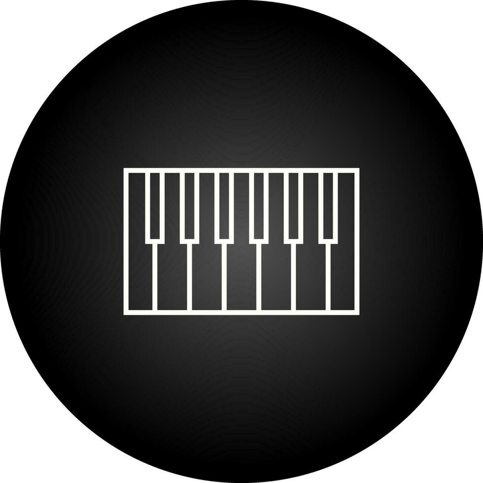 Piano Keyboard Vector Icon