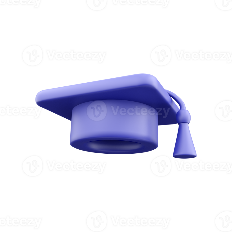 3d render graduation cap. 3d rendering cap. 3d render graduation cap. png