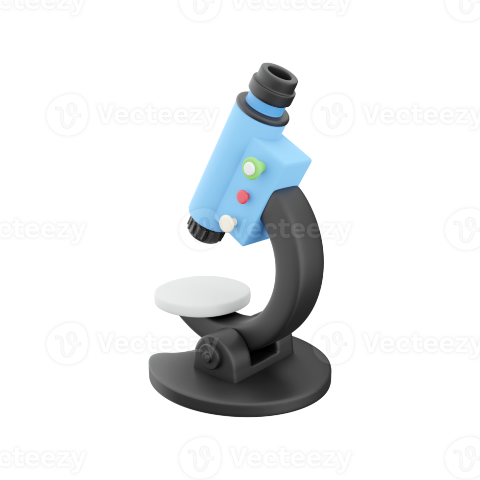 3d render Microscope isolated. 3d render microscope icon png