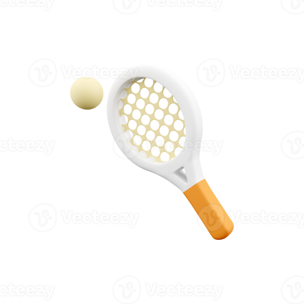 3d render tennis racket and ball. 3d rendering tennis racket and ball. 3d render tennis racket illustration. png