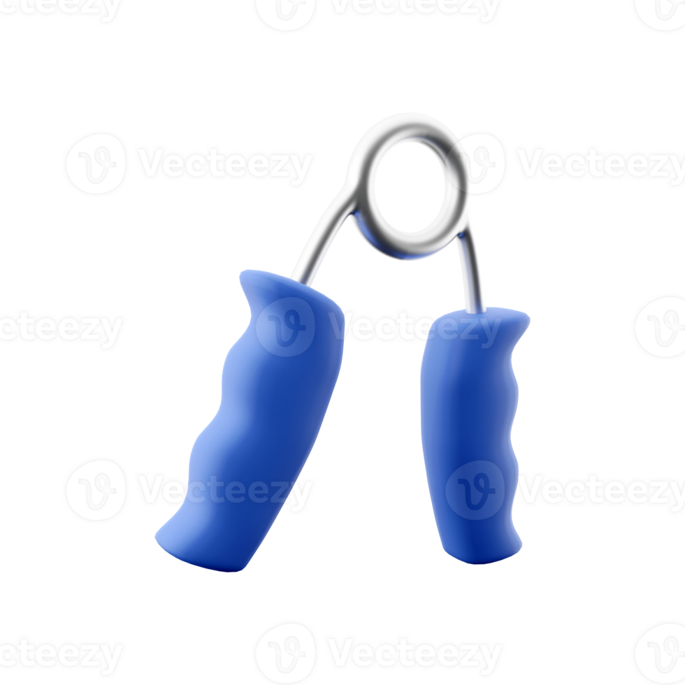 3d render hand gripper. 3d rendering hand strengthener. 3d render hand exercise equipment on. png