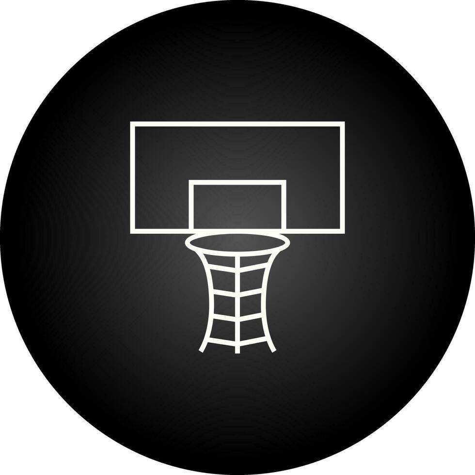 icono de vector de aro de baloncesto