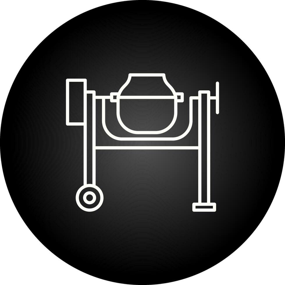 Cement Mixing Vector Icon