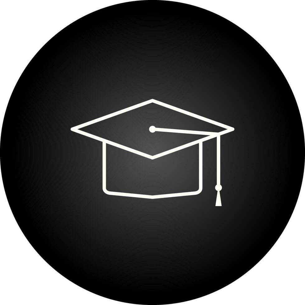 icono de vector de gorra graduada