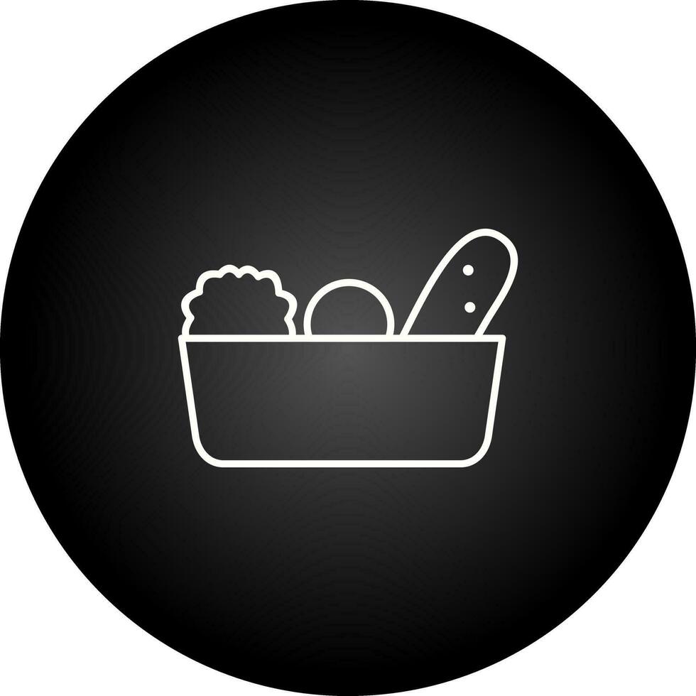 Vegetable Basket Vector Icon