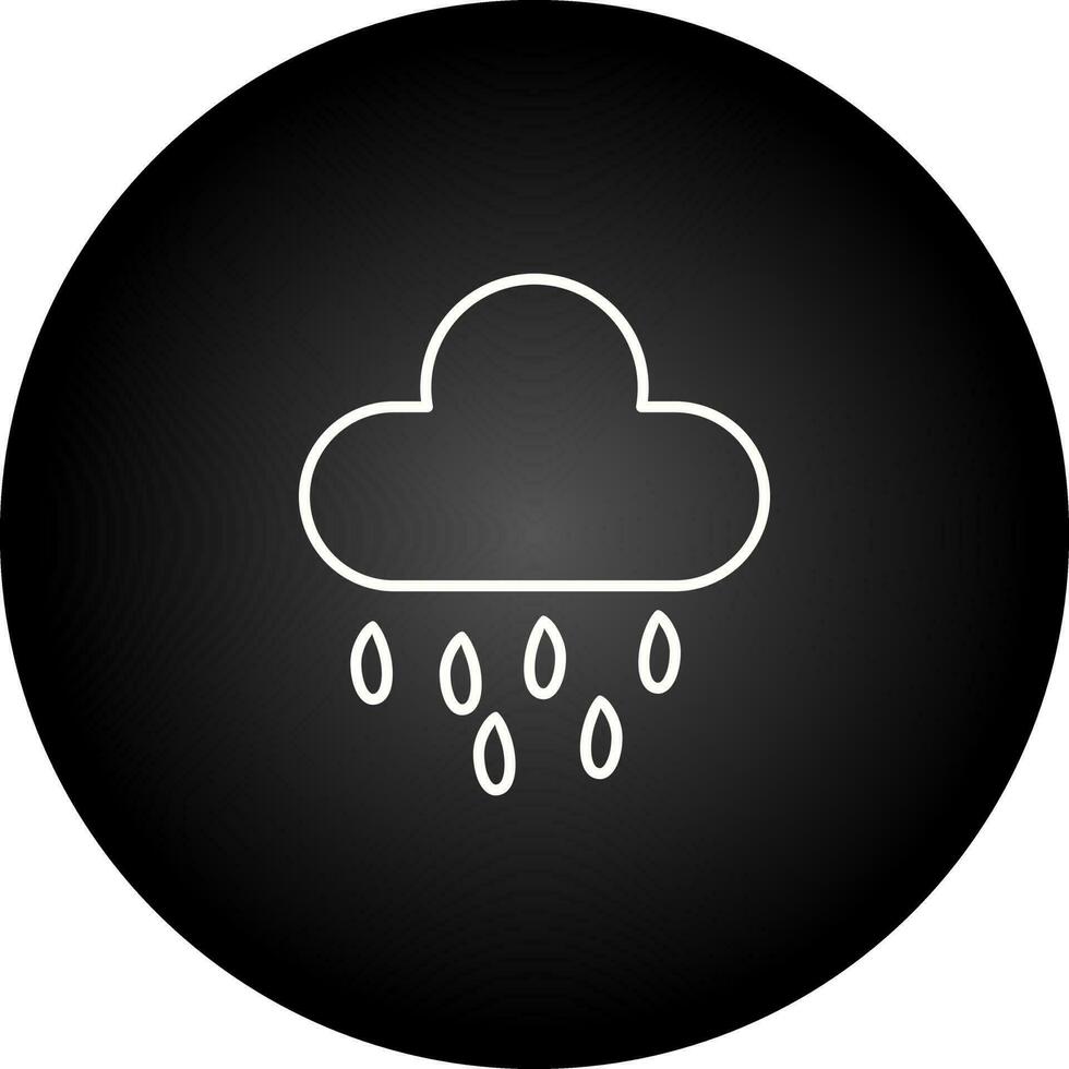 icono de vector de nube de lluvia