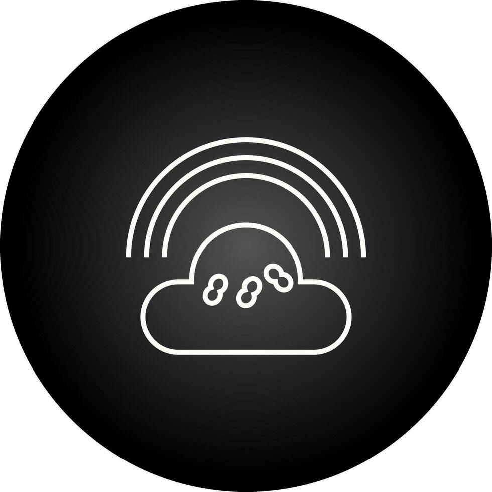 Cloudy with Rainbow Vector Icon