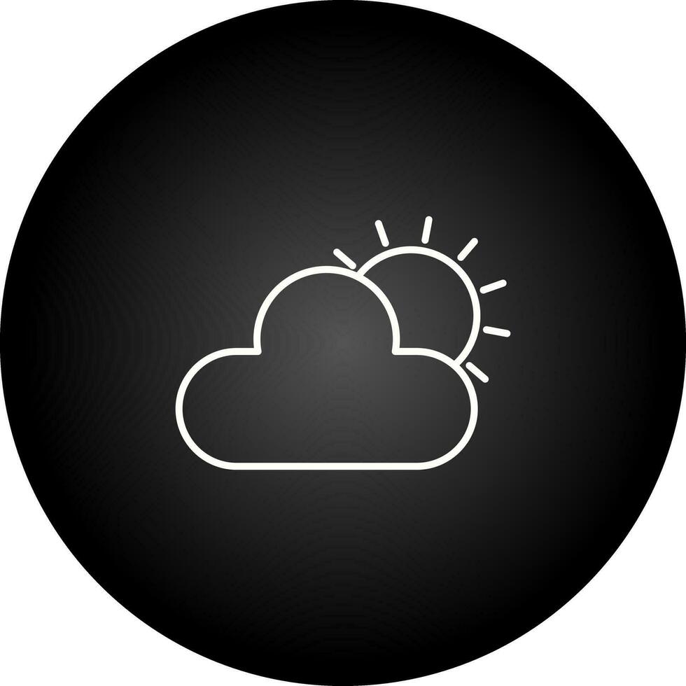 Sun Cloud Vector Icon