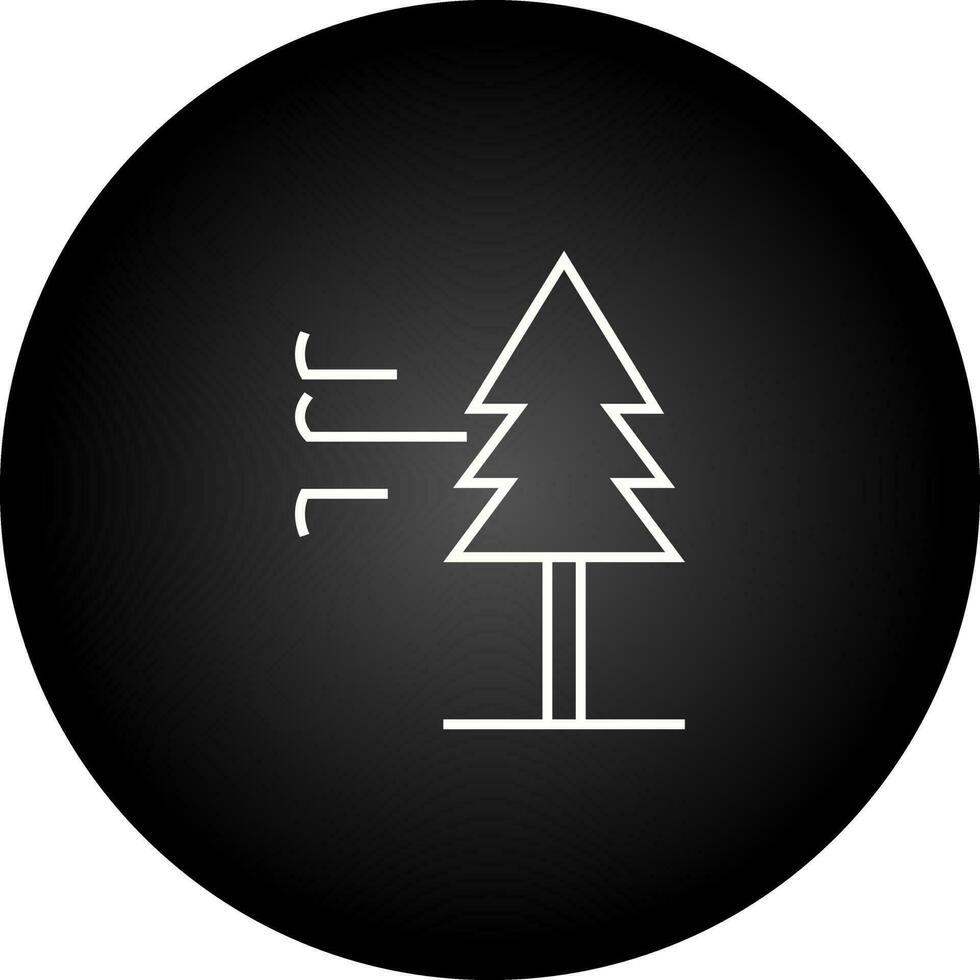 Tree with Wind Vector Icon