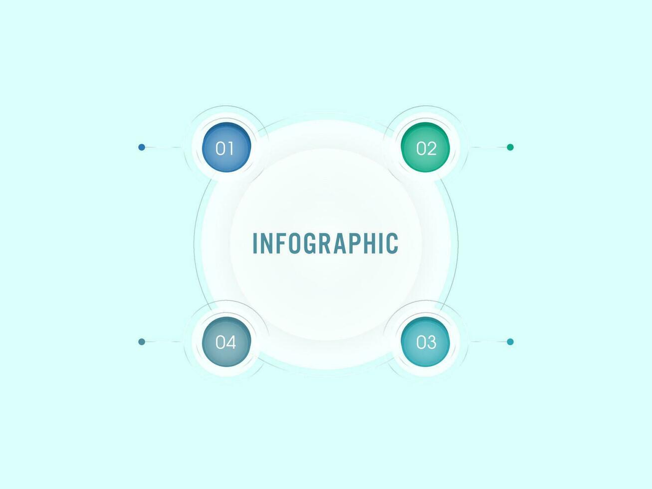 Business Infographic Diagram With Four Options In Circular Shape. vector