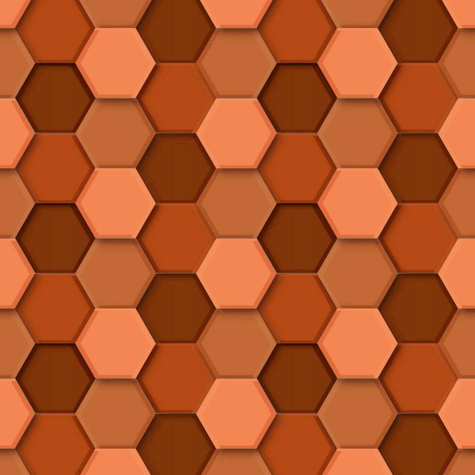 3D Rendering Hexagon Seamless Pattern Background. vector