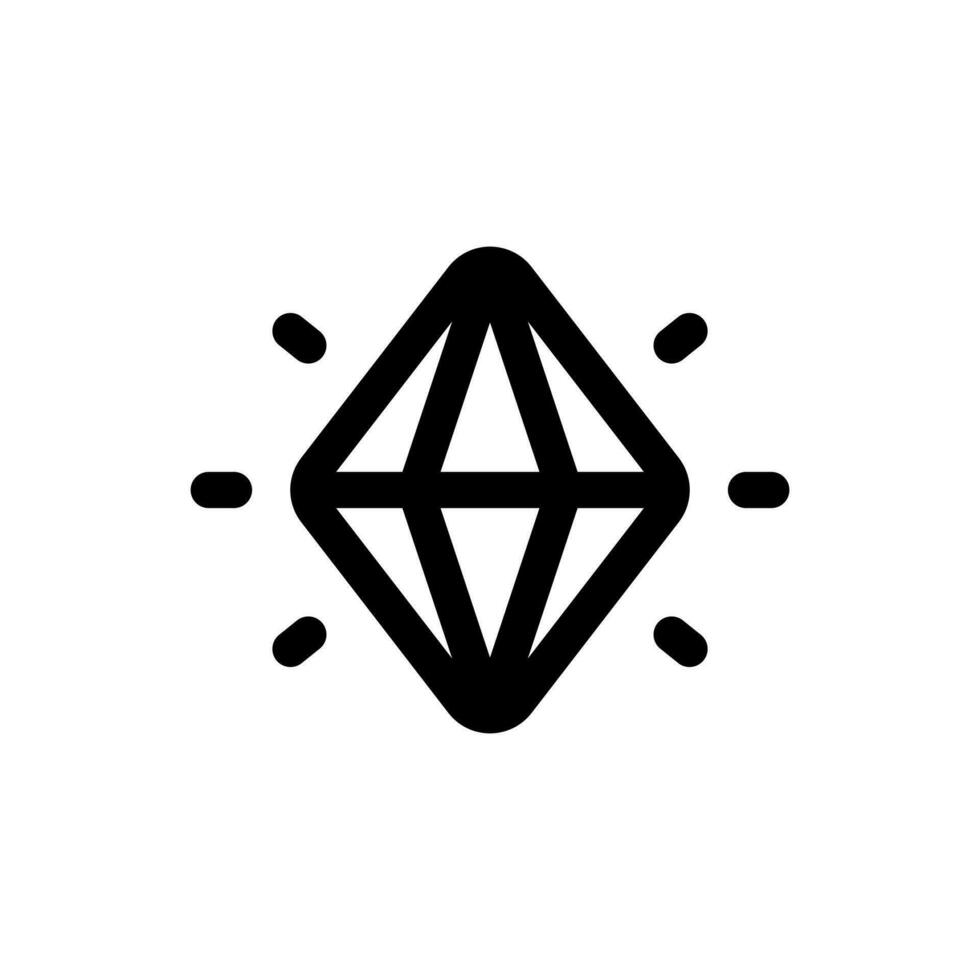 Simple Crystal icon. The icon can be used for websites, print templates, presentation templates, illustrations, etc vector