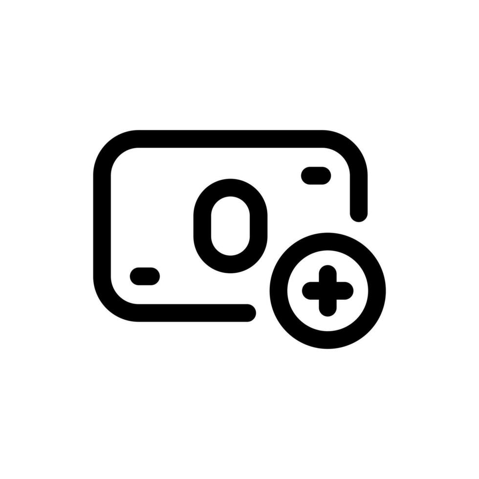 Simple Add Cost icon. The icon can be used for websites, print templates, presentation templates, illustrations, etc vector