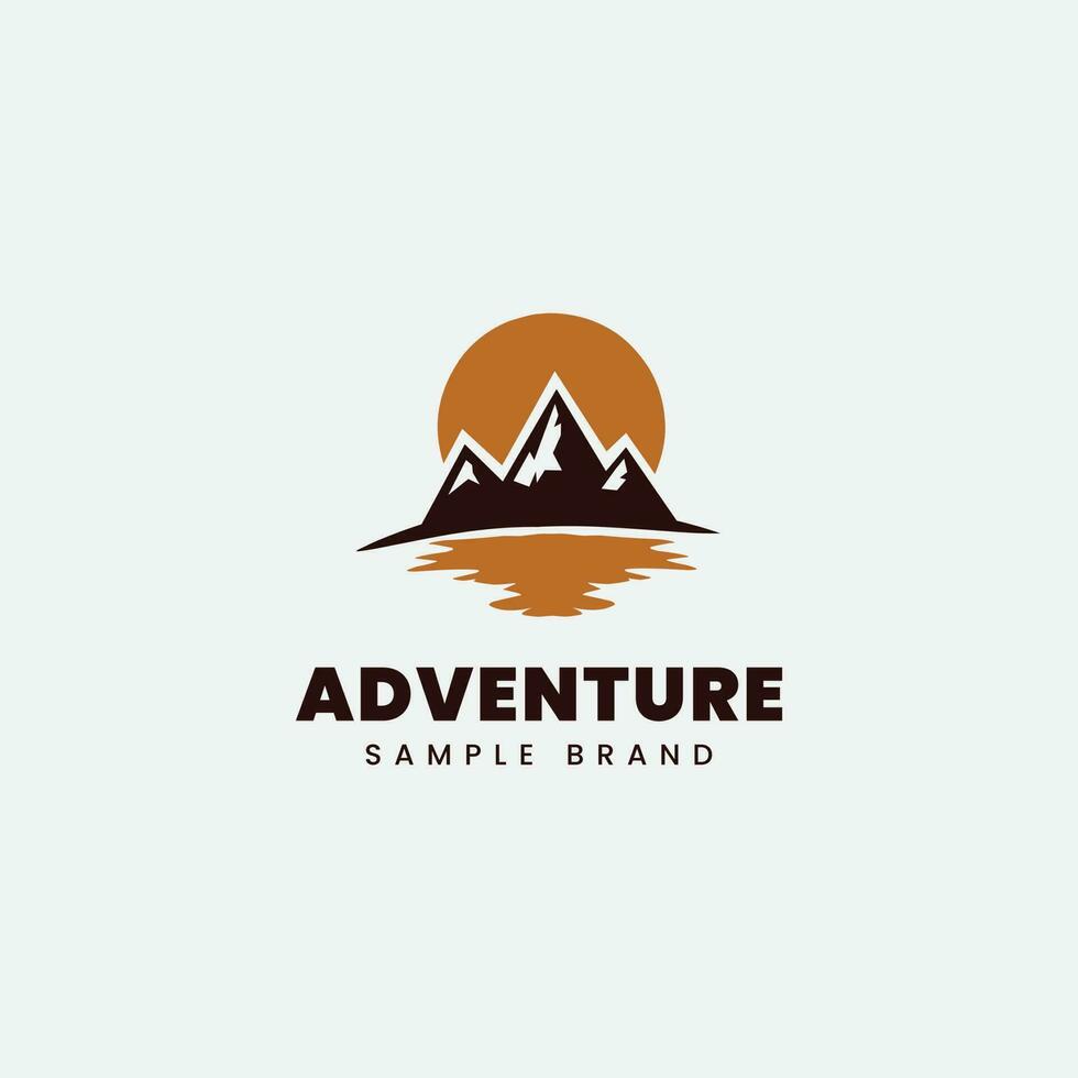 nature adventure logo design vector