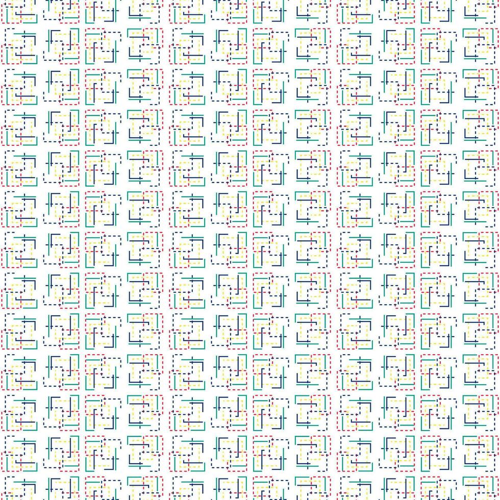 Vector Geometric Square Sacred Pattern Background.