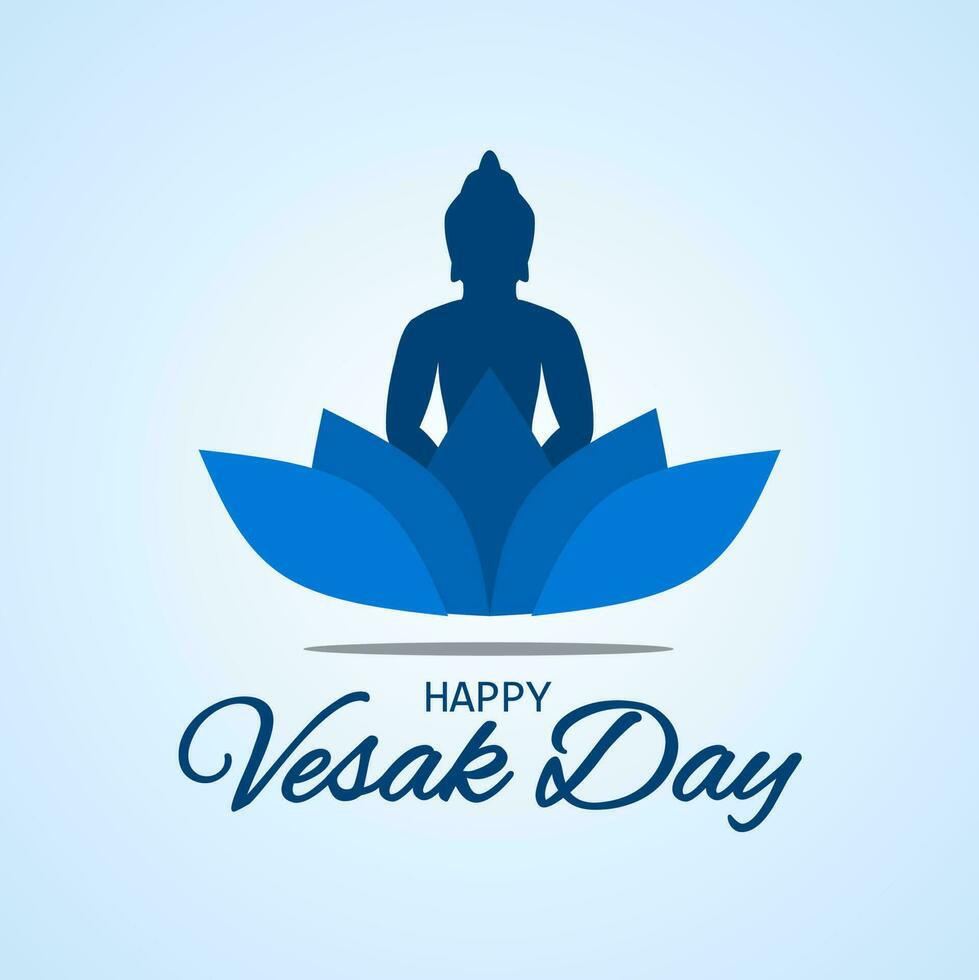 Happy Vesak Day template. Vector illustration. Suitable for Poster, Banners, background and greeting card.