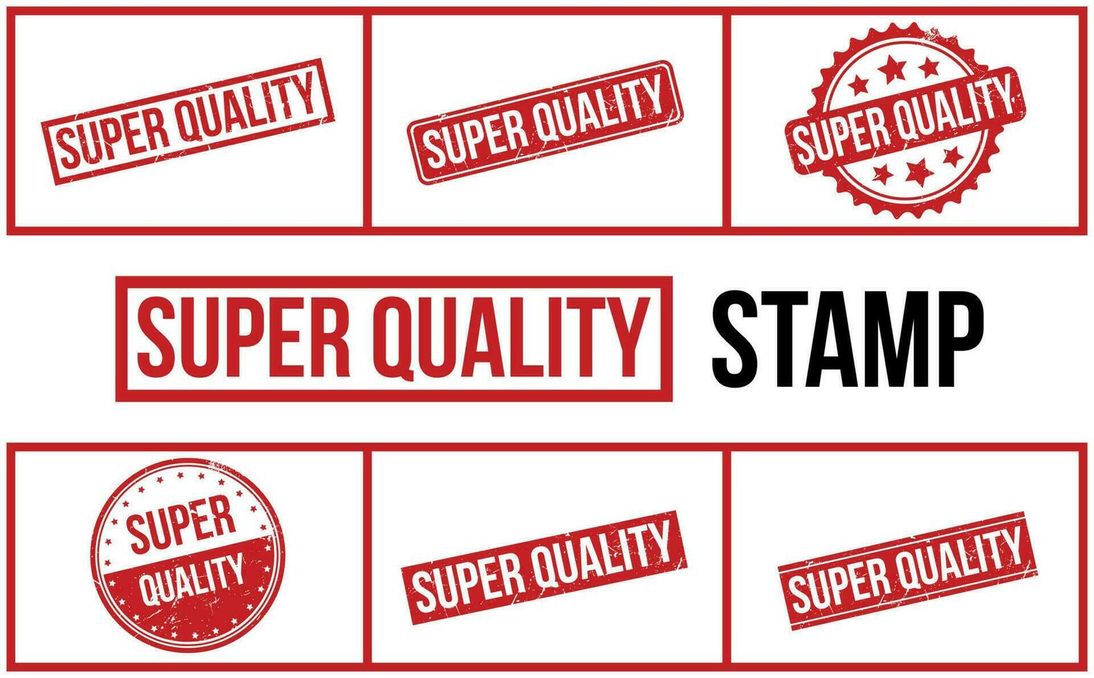 Super Quality Rubber Stamp Set Vector