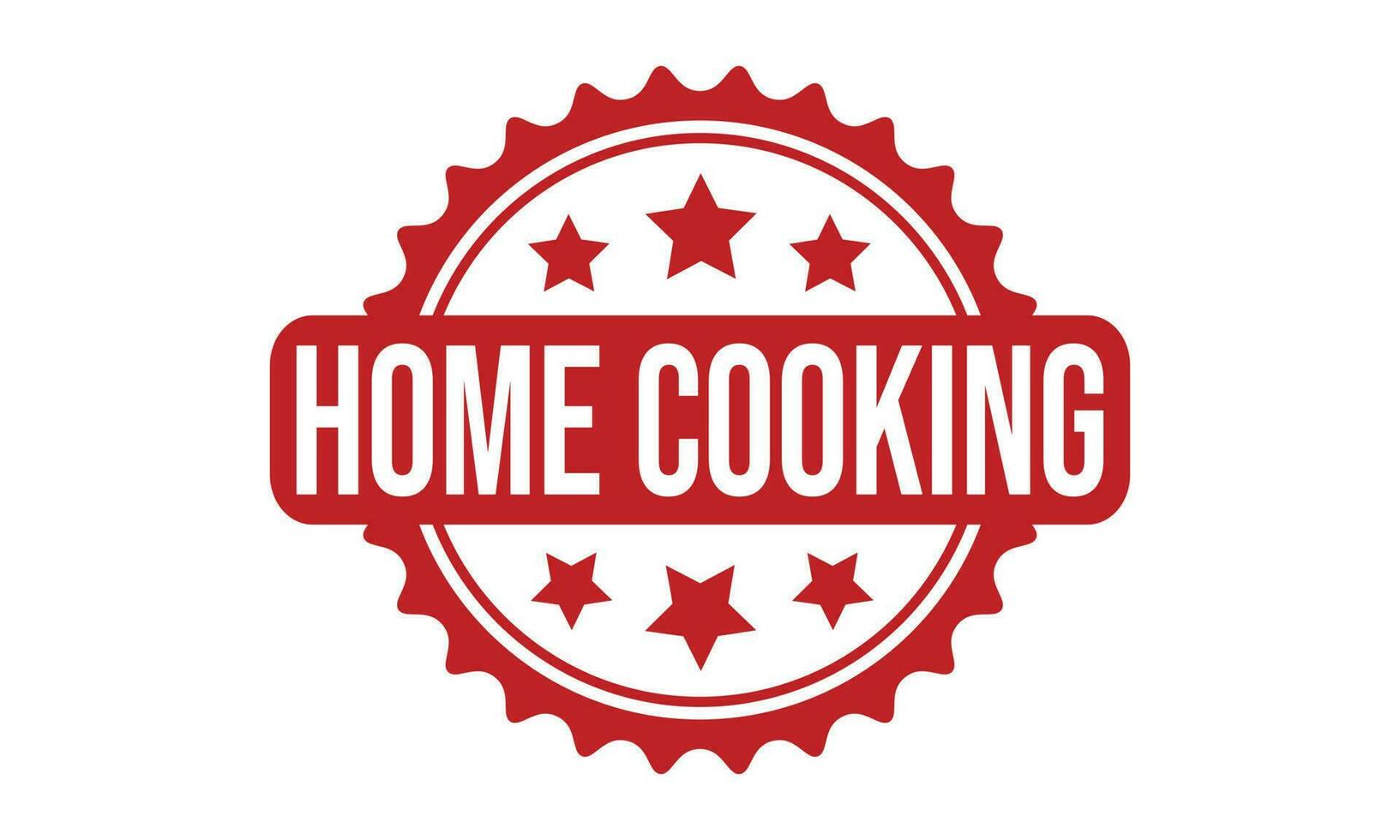 Home Cooking Rubber Stamp Seal Vector