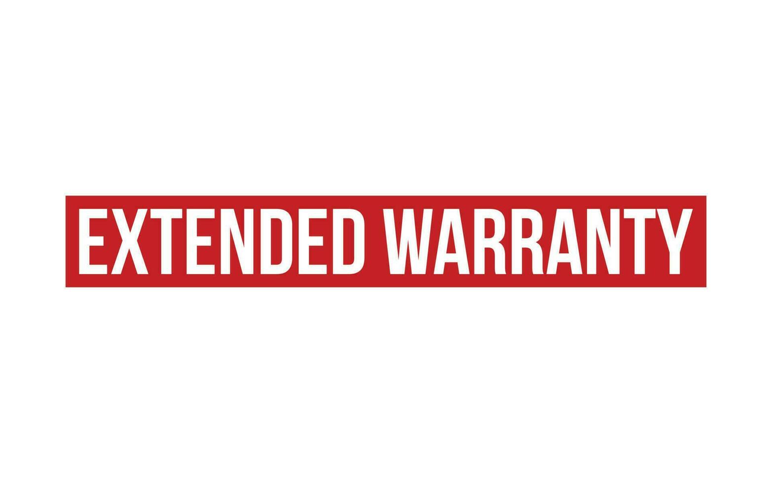 Red Extended Warranty Rubber Stamp Seal Vector