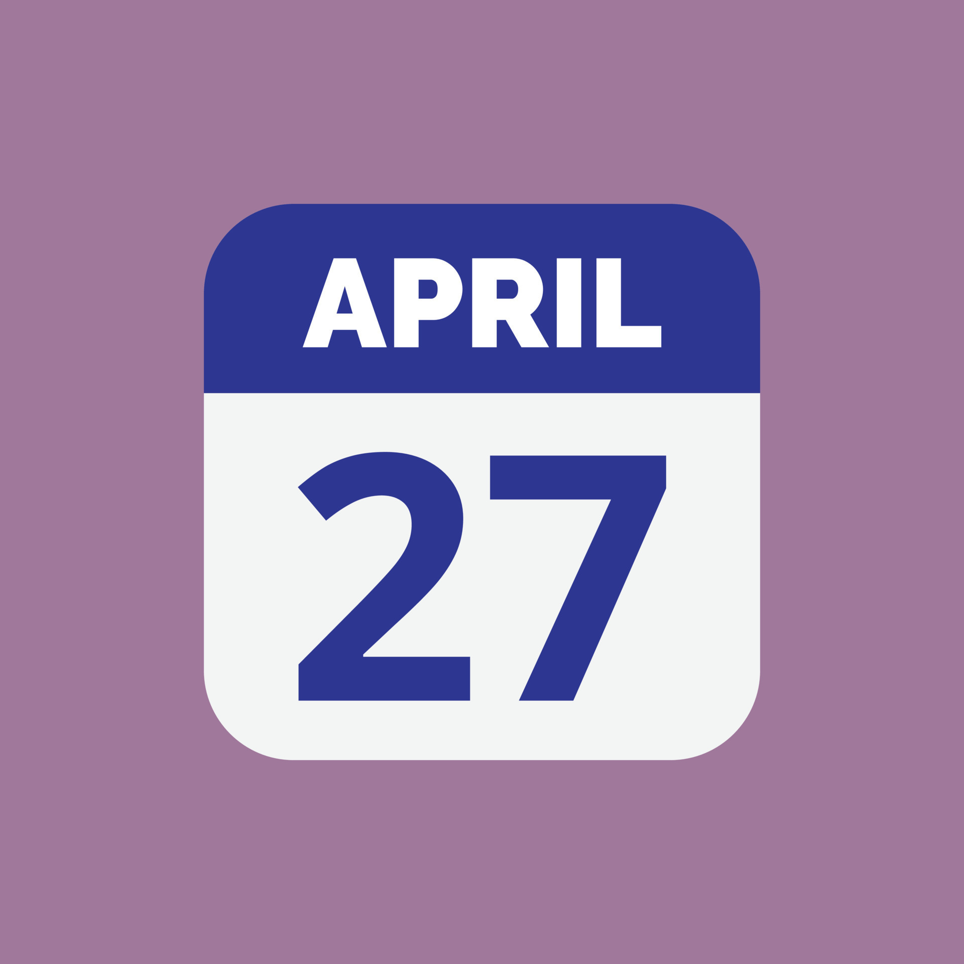 April 27 Calendar Date 23392838 Vector Art at Vecteezy April 27 Calendar Date 23392838 Vector Art at Vecteezy