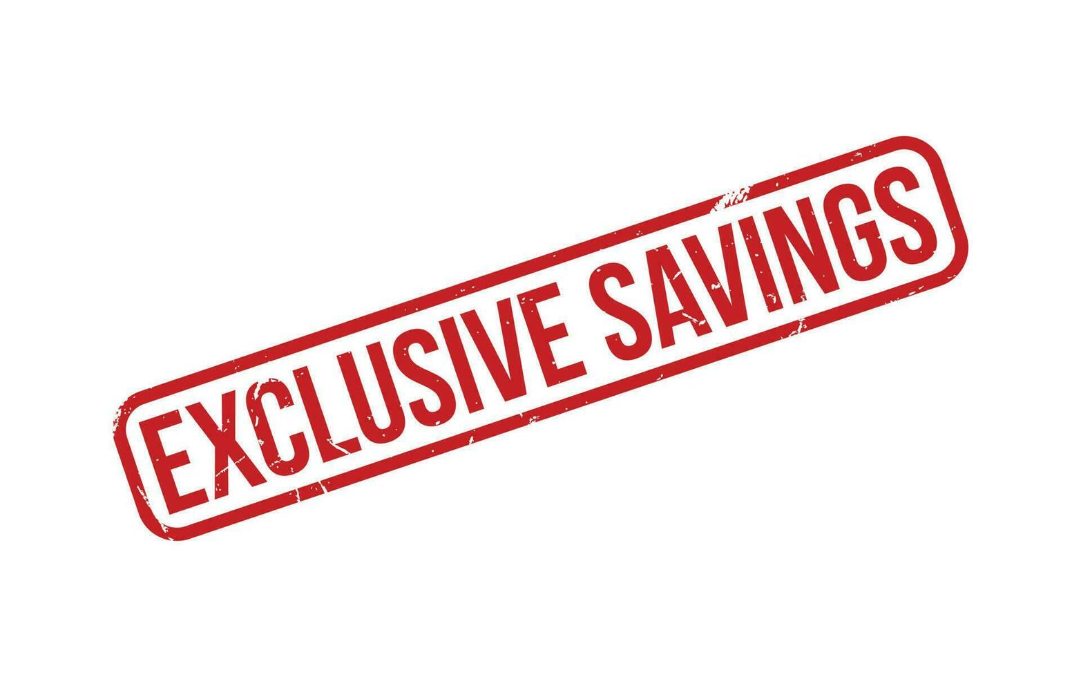 Exclusive Savings Rubber Stamp Seal Vector