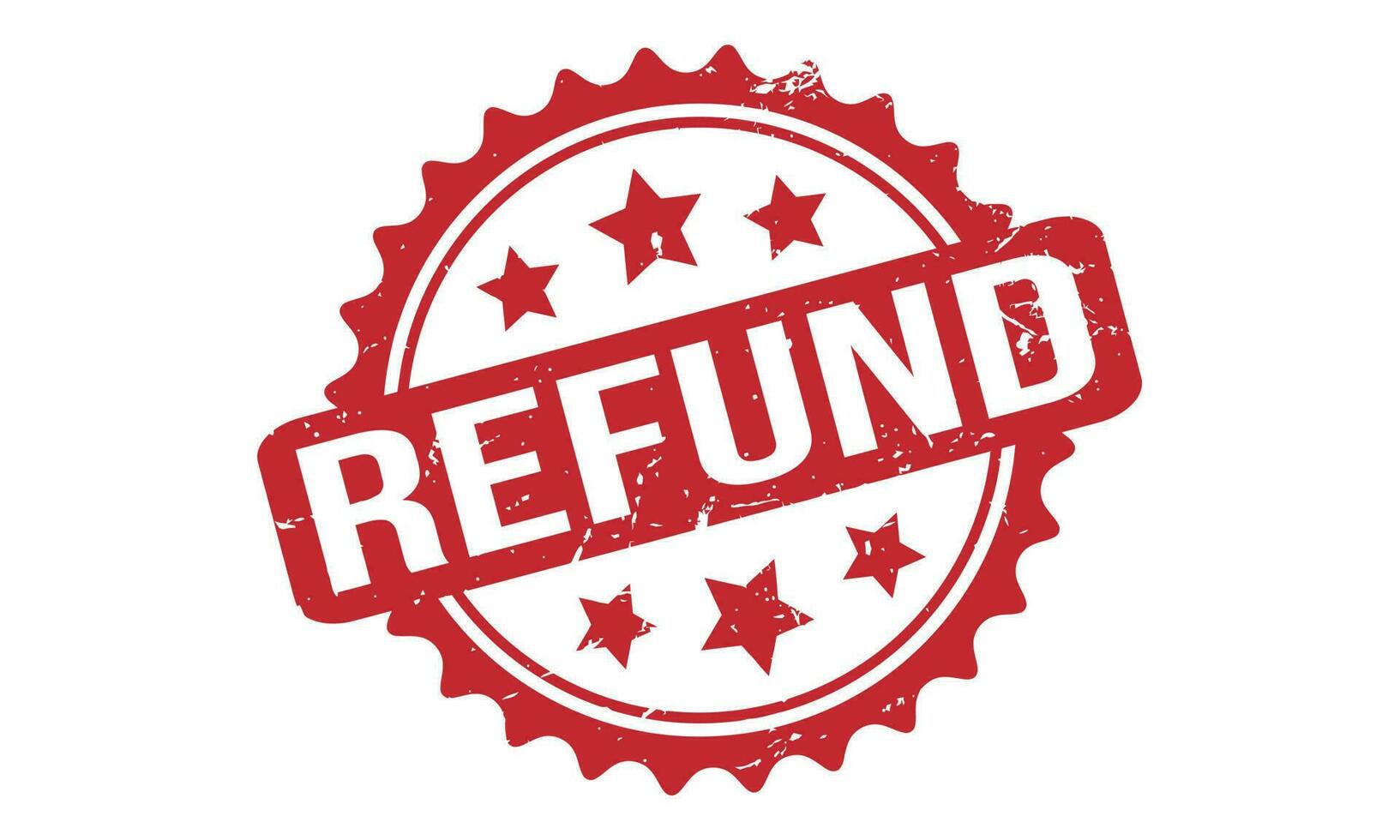 Refund Rubber Stamp Seal Vector