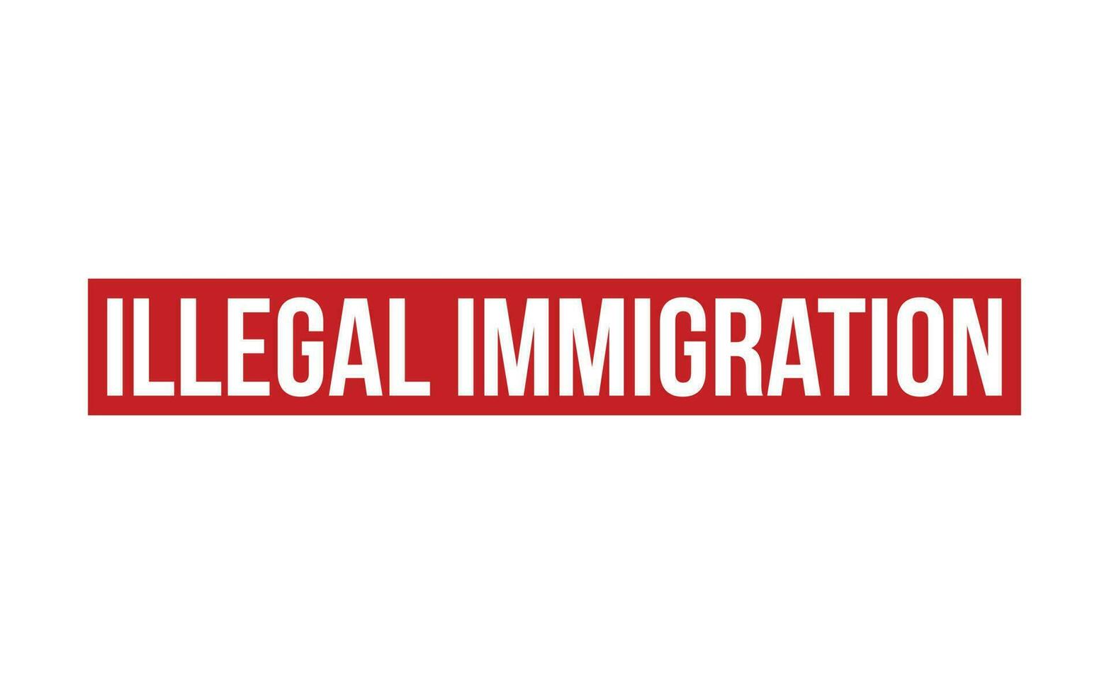 Red Illegal Immigration Rubber Stamp Seal Vector