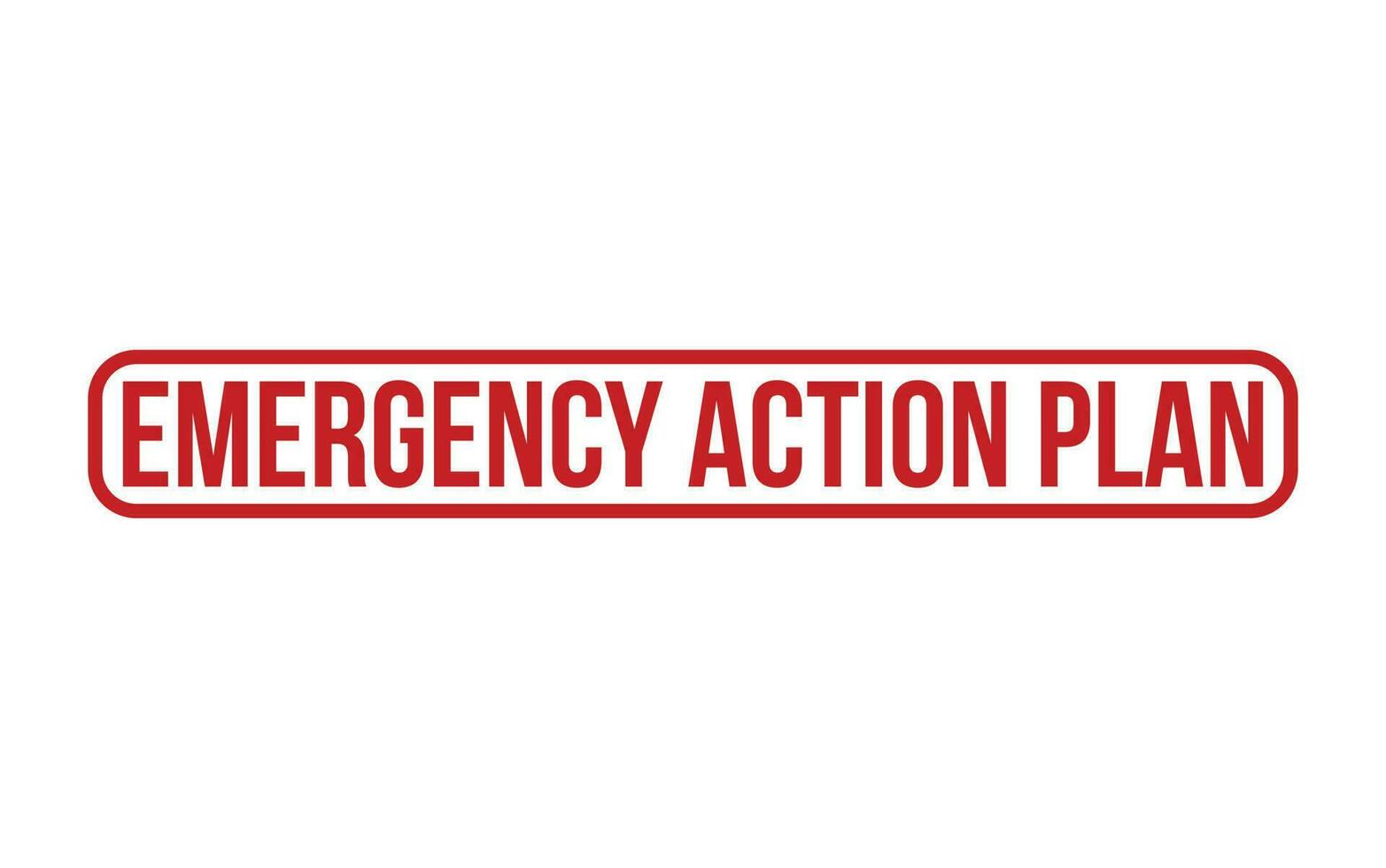 Emergency Action Plan Rubber Stamp Seal Vector